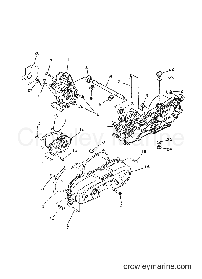 1999 Scooter CY50R - CY50R (3WG8) [010] - CRANKCASE