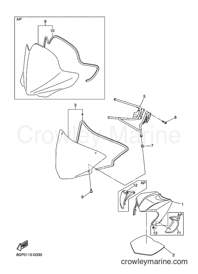 Yamaha Motors RPZ50M (8GPH) [030] - WINDSHIELD