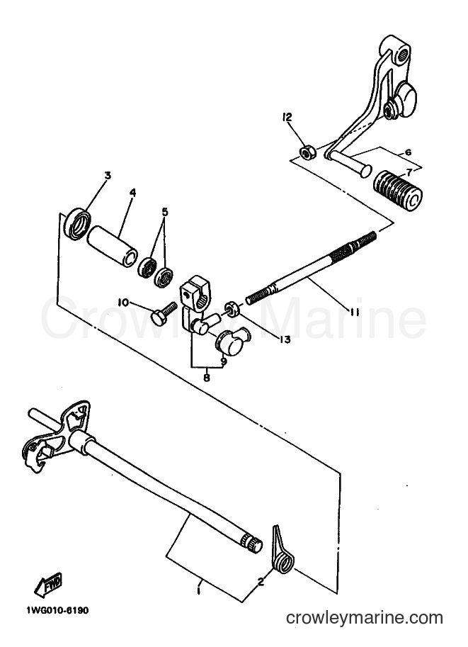 1988 Sport Bike FZR400 - FZR400 (3BF2) [010] - SHIFT SHAFT