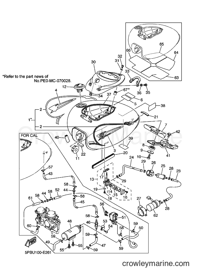 2006 Cruiser XVS1100 - XVS1100 (5PBW) [010] - FUEL TANK