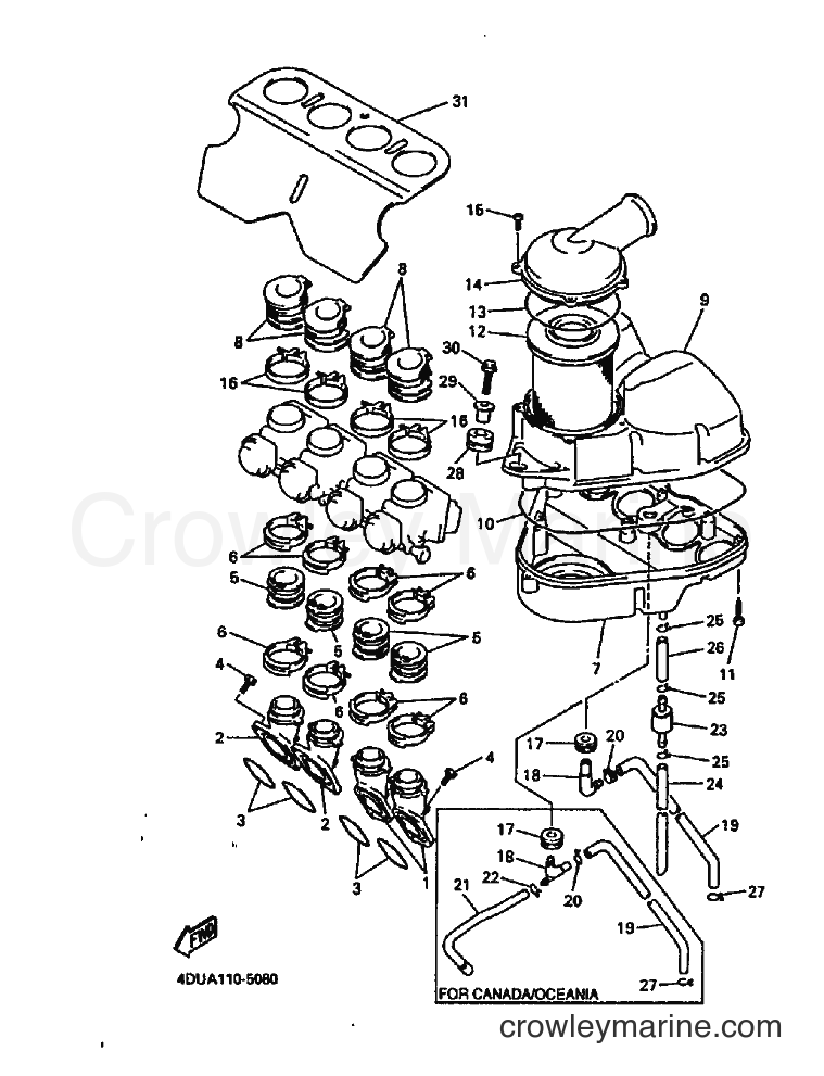 1996 Street Bike XJ600S - XJ600S (4DUF) [010] - INTAKE