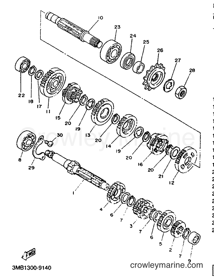 Yamaha Motors TDR125 (3XD1) [999] - TRANSMISSION