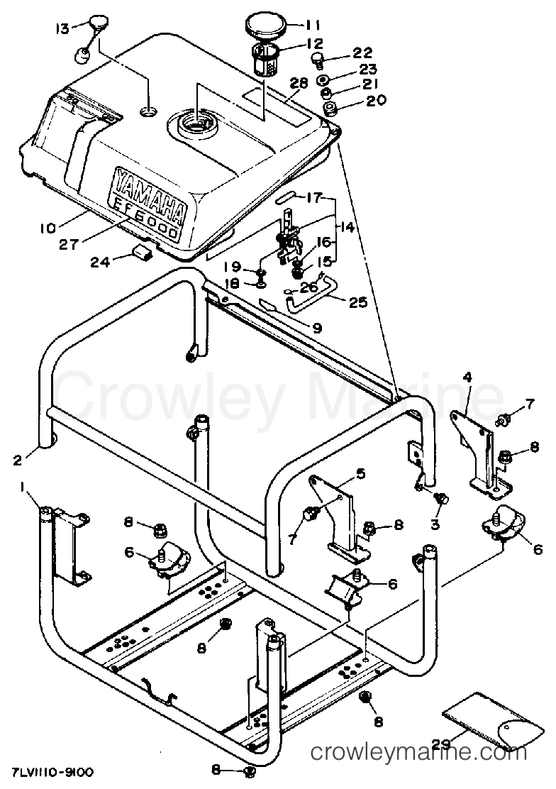 Yamaha Motors EF6000E - FRAME FUEL TANK