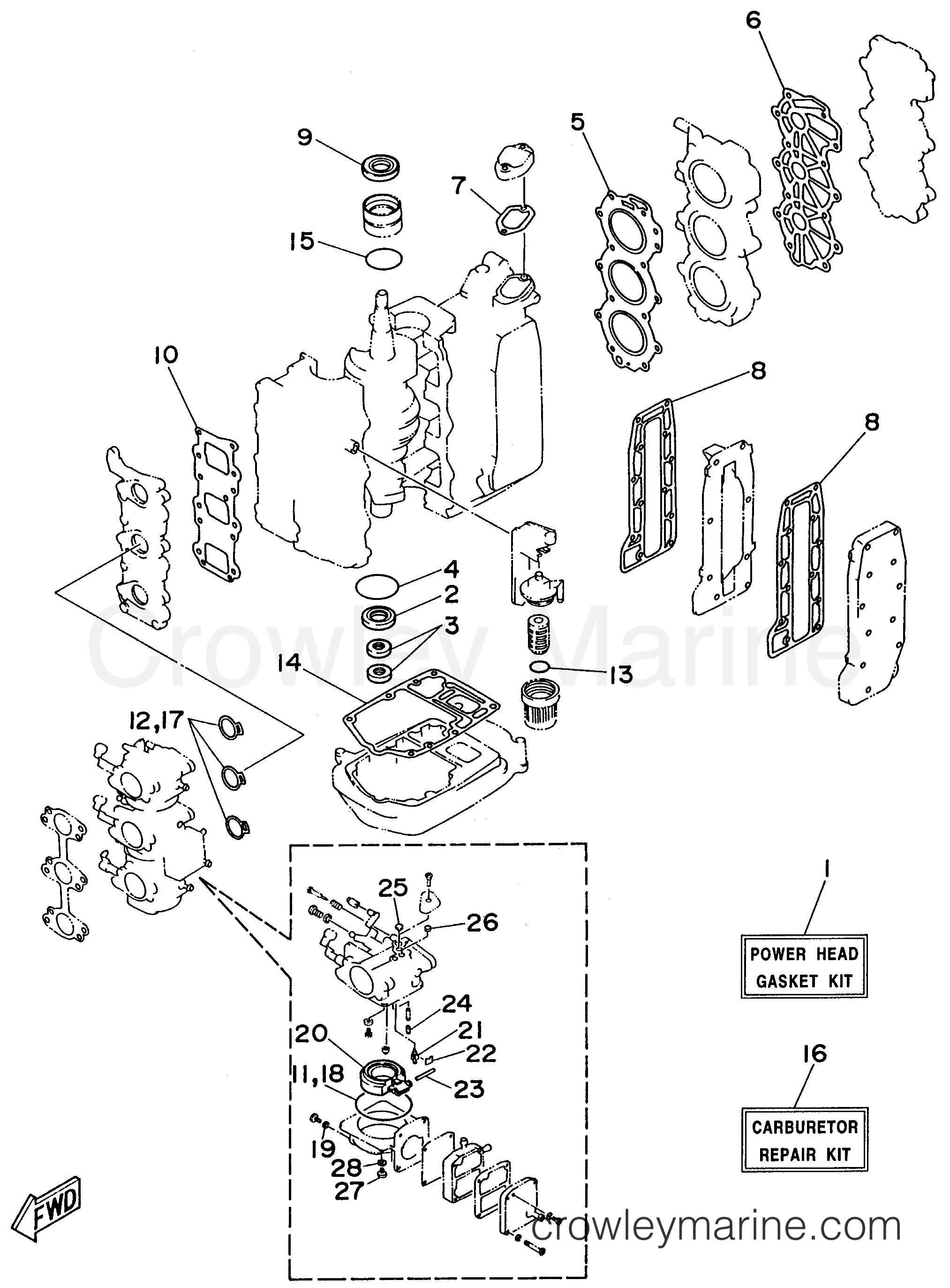 Yamaha Motors 30MLHT - REPAIR KIT 1