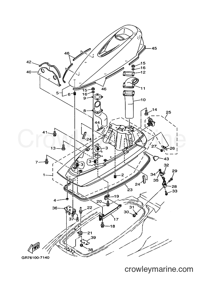 Yamaha Motors WB700AW (GR78) [010] - ENGINE HATCH