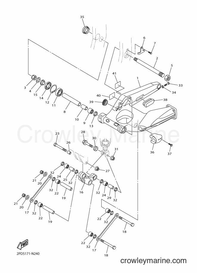 2014 Sport Bike FJR1300AE - FJR1300AE (2PD5) [010] - REAR ARM