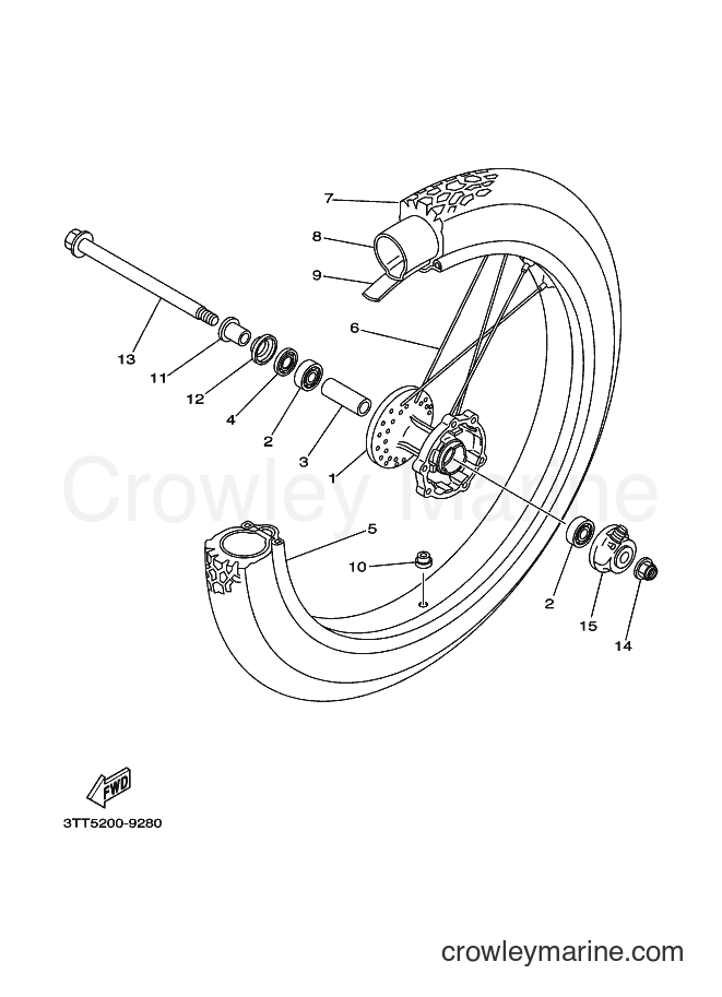 2002 Dirt Bike DT175 - DT175 (3FJE) [010] - FRONT WHEEL
