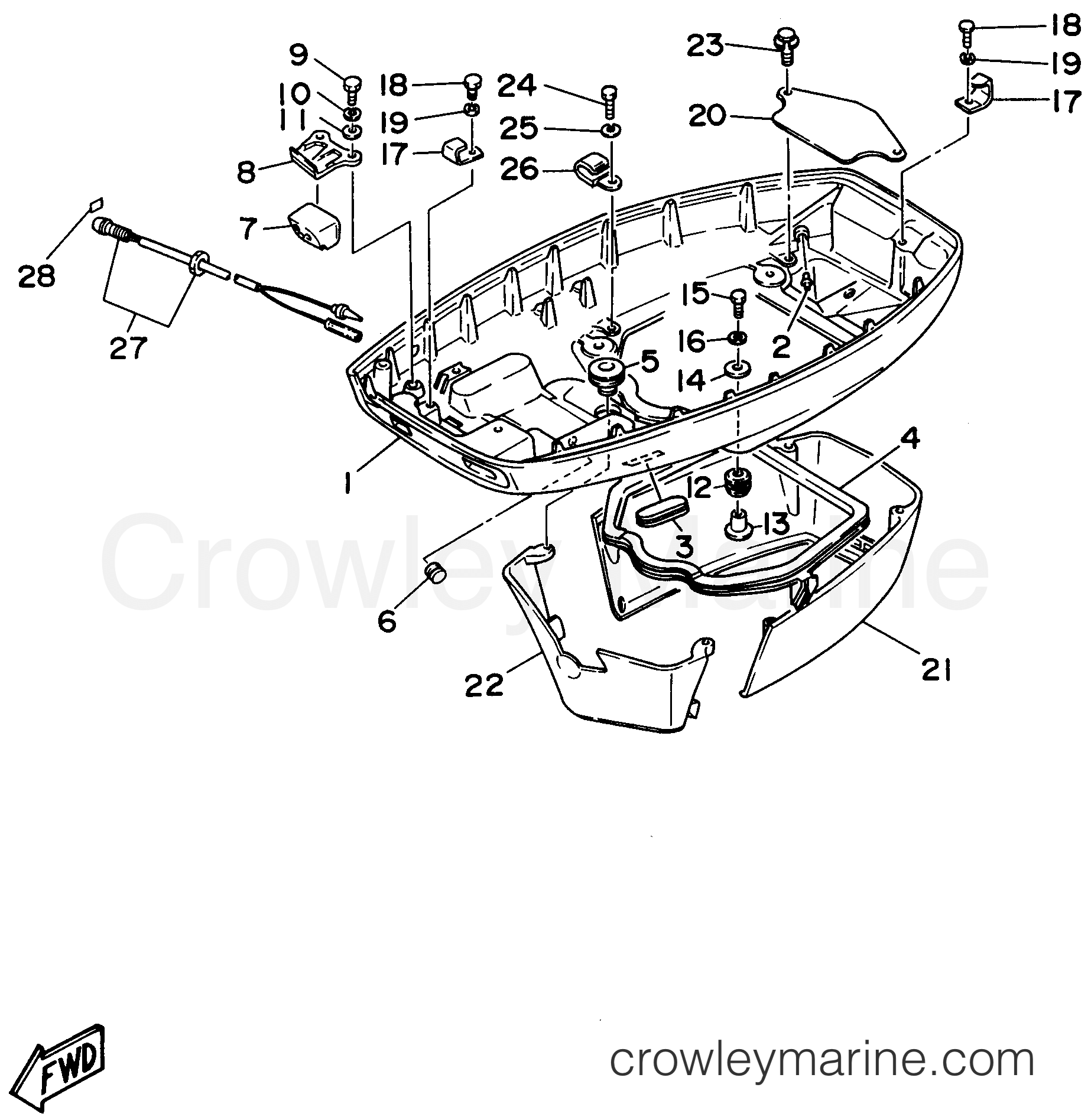 Yamaha Motors E48MLHU - BOTTOM COWLING