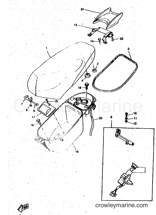 1996 Scooter CW50RSP - CW50RSP (4WS2) [010] - SEAT & CARRIER