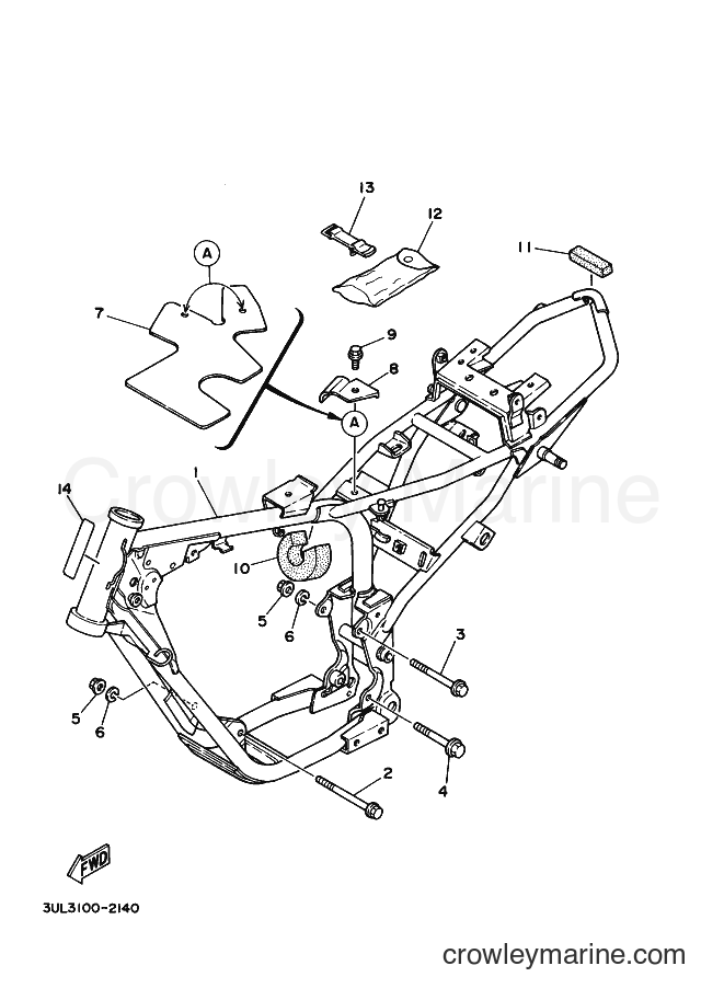 1999 Dirt Bike RT100 - RT100 (3ULA) [030] - FRAME