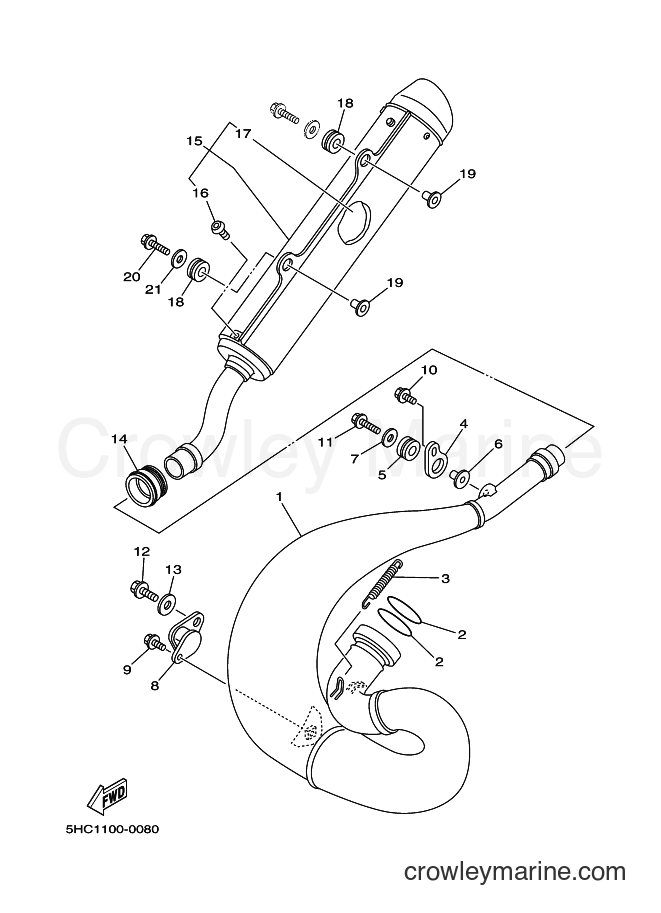 2000 Dirt Bike YZ250 - YZ250 (5HC2) [030] - EXHAUST