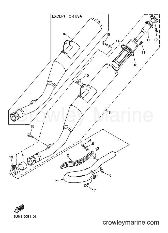 2003 Dirt Bike WR250F - WR250F (5UM2) [090] - EXHAUST