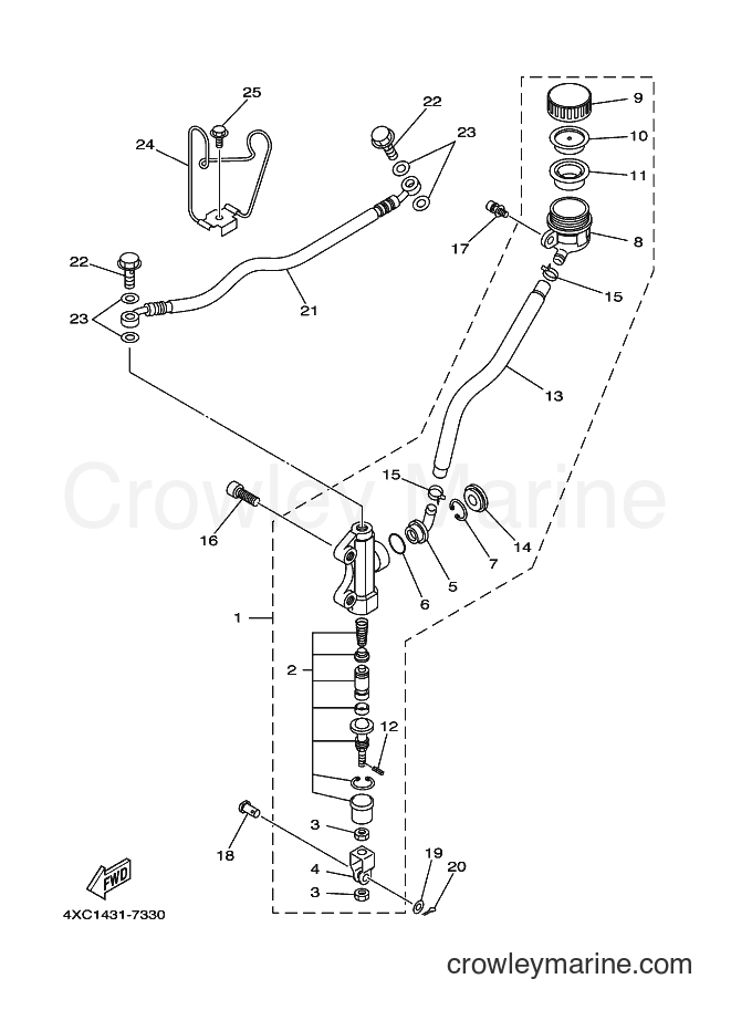 1998 Maxi-Scooter STR126A - STR126A (5BD1) [010] - REAR MASTER CYLINDER