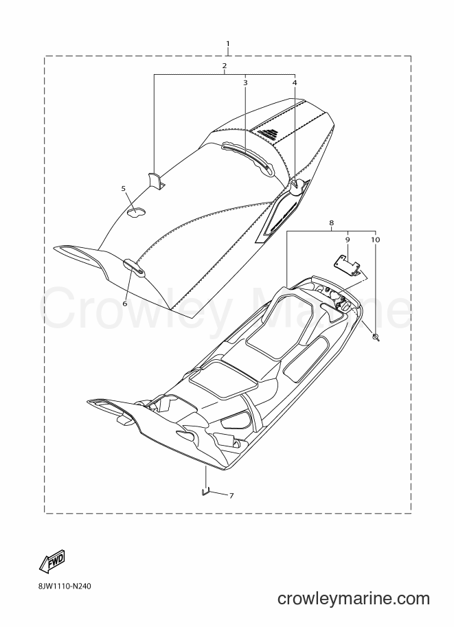 2014 Snowmobile SRV10LS - SRV10LS (8JY1) [010] - SEAT