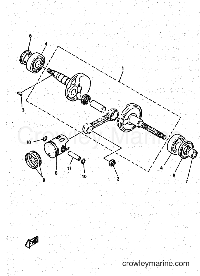 1997 Scooter YN50 - YN50 (5BX2) [010] - CRANKSHAFT & PISTON