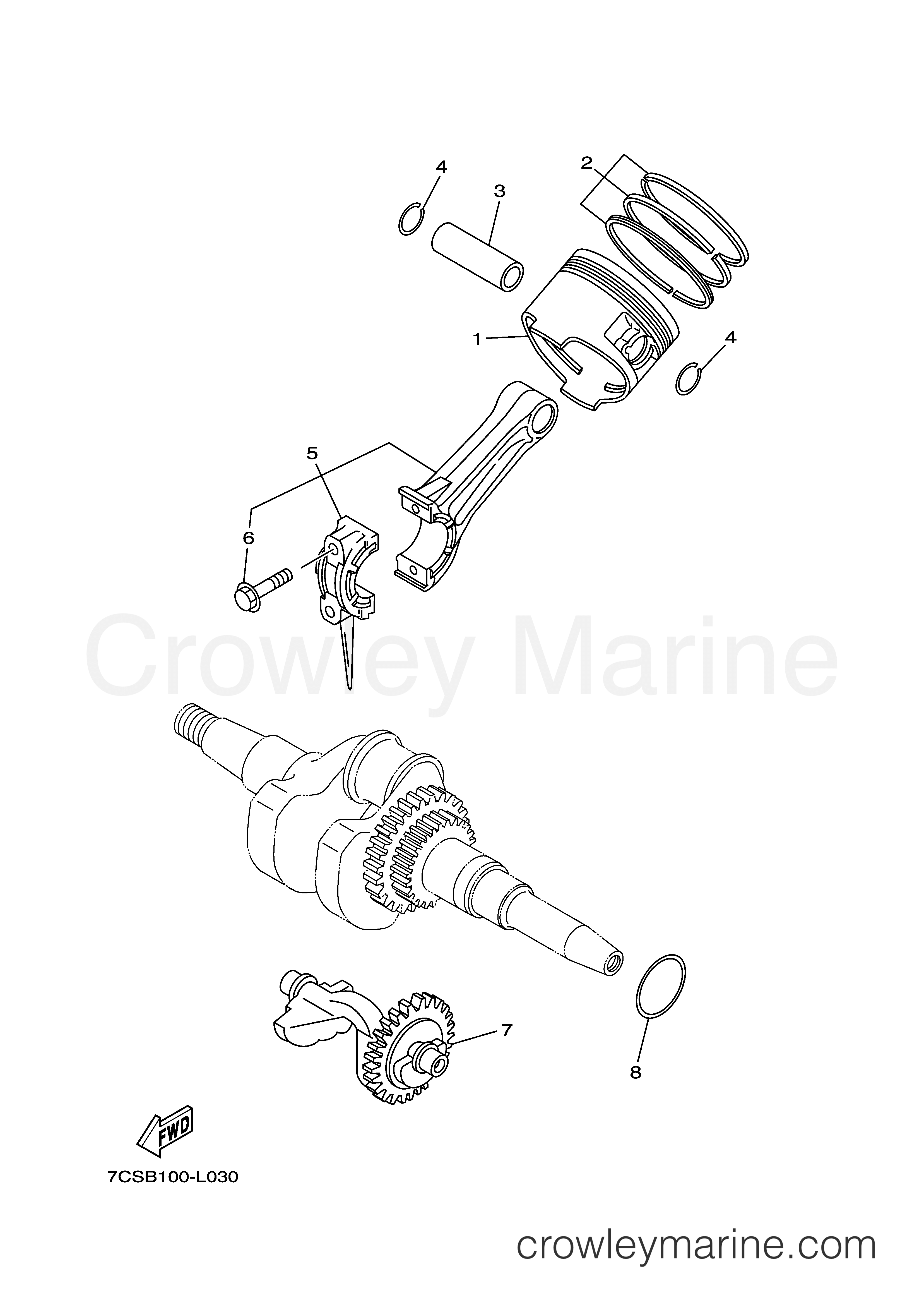 Yamaha Motors MZ360K3U-M - CRANKSHAFT PISTON