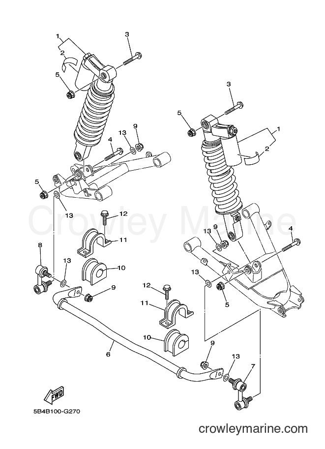 2009 ATV YXR700F - YXR700F (5B4S) [010] - REAR SUSPENSION