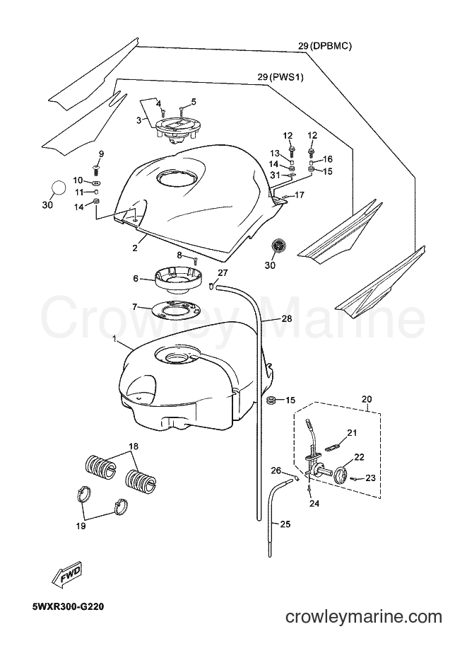 2009 Scooter TZR50 - TZR50 (5WXV) [030] - FUEL TANK