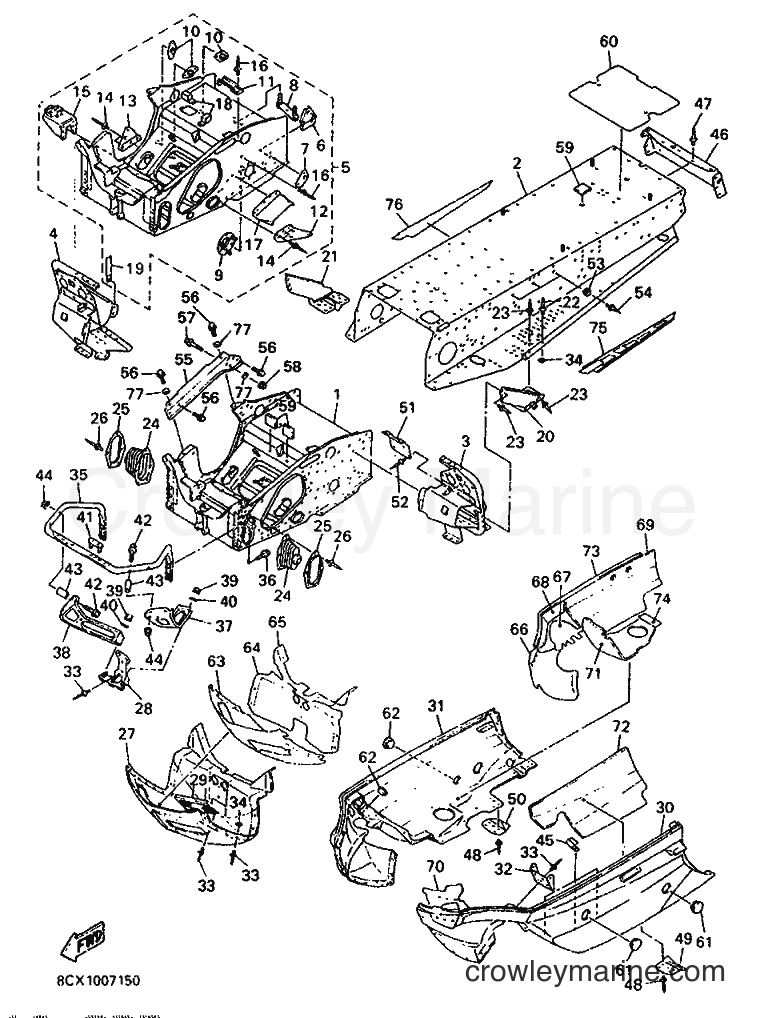 1997 Snowmobile VX500XZ - VX500XZ (8CU1) [030] - FRAME