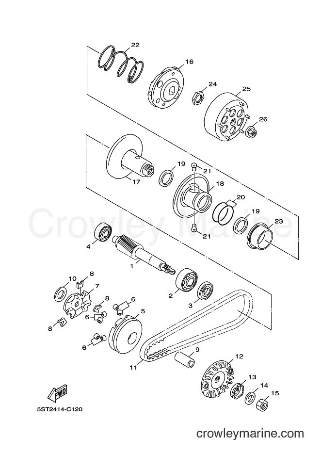 2010 Scooter XC50 - XC50 (3D1A) [010] - CLUTCH