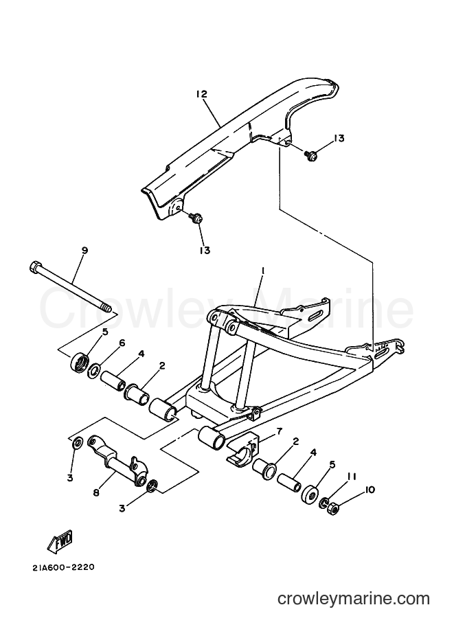 1996 Scooter DT50LC - DT50LC (3UN5) [010] - REAR ARM