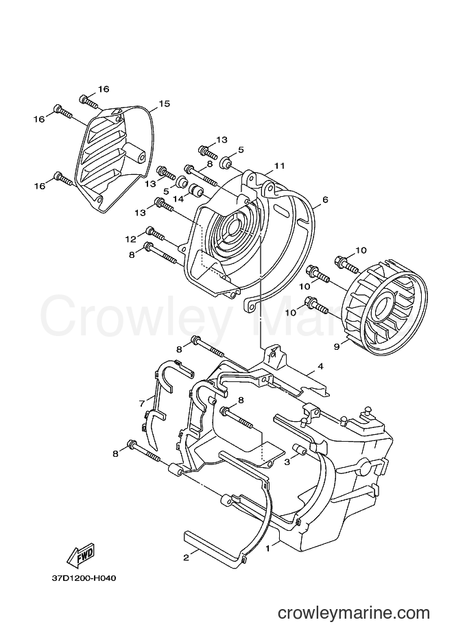 2012 Scooter YW125 - YW125 (37D4) [010] - AIR SHROUD & FAN