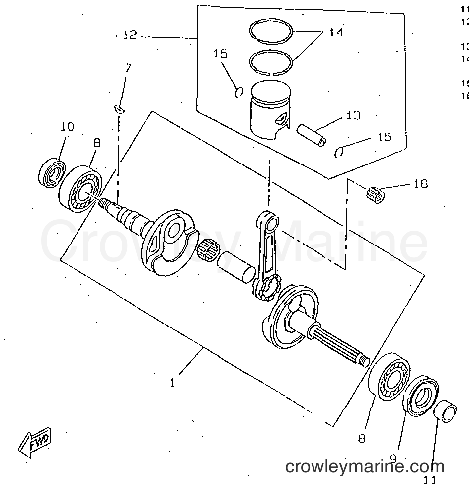 1998 Scooter CW50RSP - CW50RSP (4WK5) [010] - CRANKSHAFT & PISTON