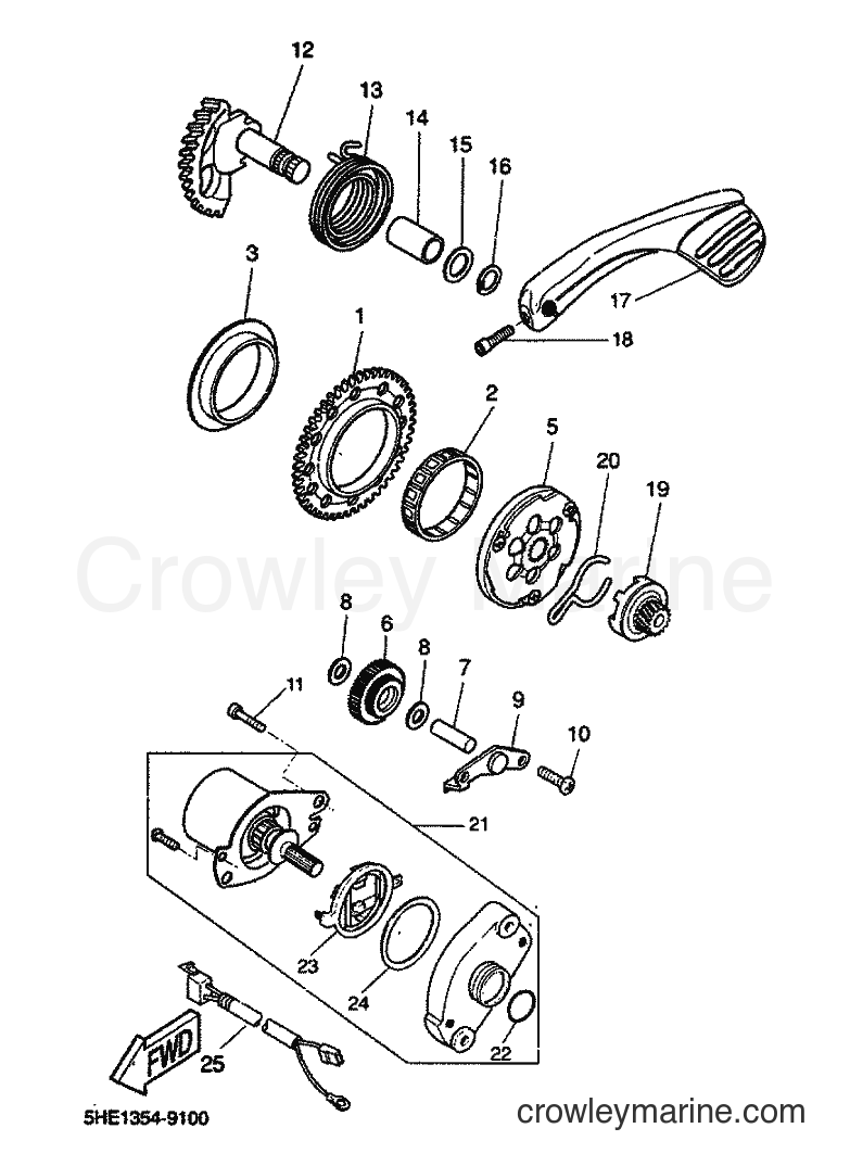 Yamaha Motors YQ50L (5KF7) [010] - STARTER