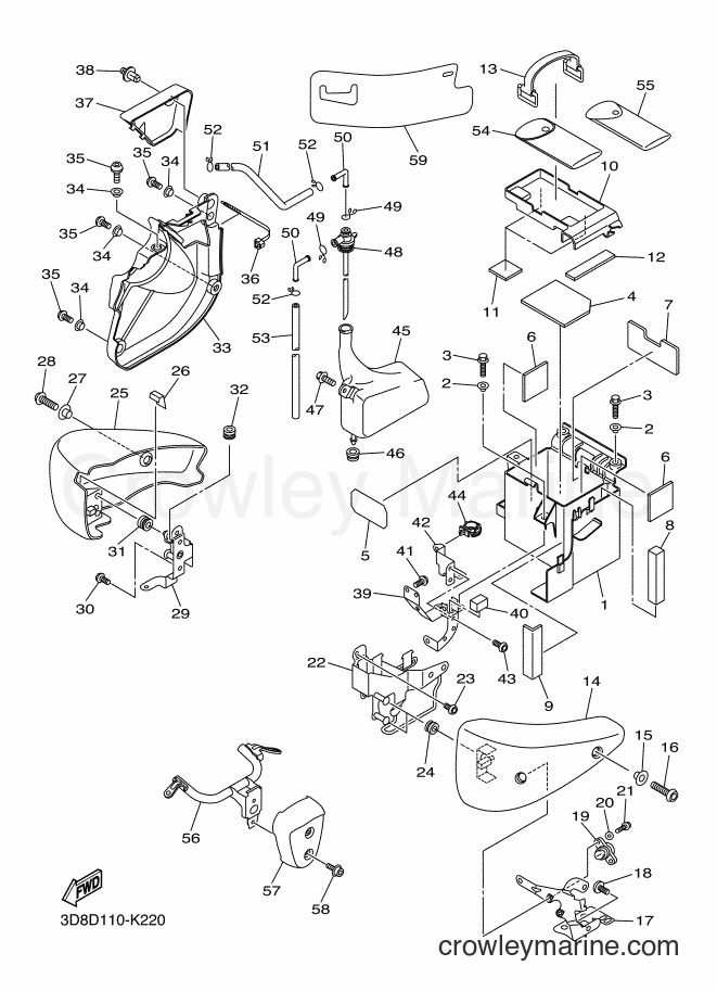 Yamaha Motors XVS1300A (3D8U) [010] - SIDE COVER