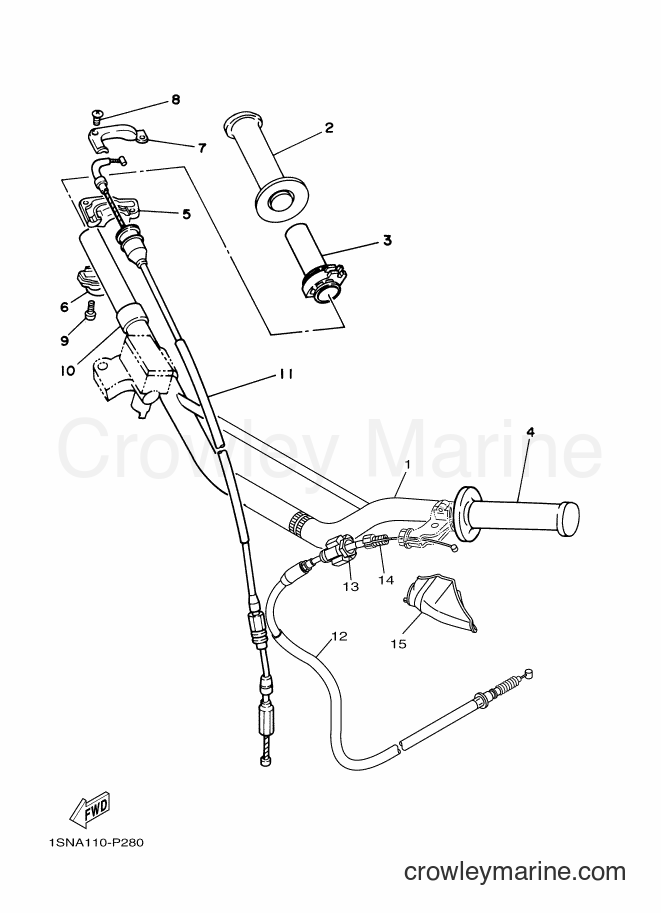 2018 Dirt Bike YZ85 - YZ85 (1SNM) [010] - STEERING HANDLE & CABLE