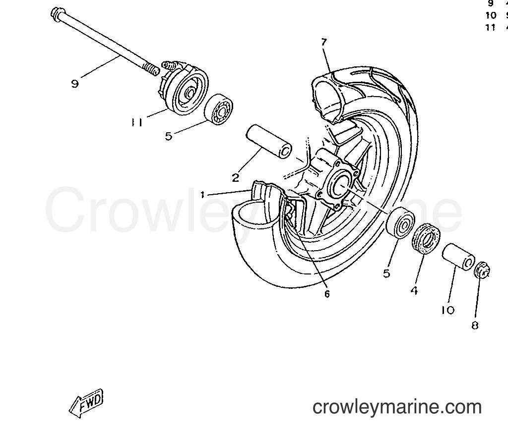 1995 Scooter CW50RS - CW50RS (4TD4) [999] - FRONT WHEEL