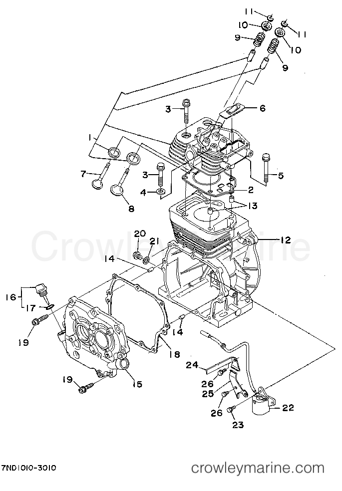 Yamaha Motors EF3800R - CYLINDER - CRANKCASE