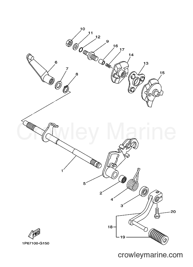 2013 Dirt Bike TT-R50E - TT-R50E (2CJ2) [010] - SHIFT SHAFT