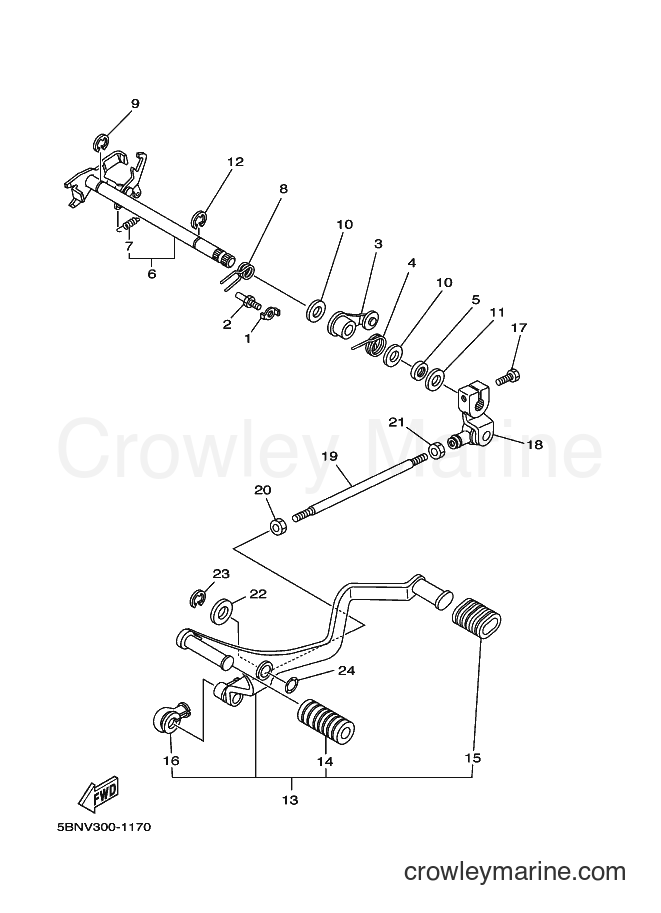 Yamaha Motors XVS650A (5BNV) [090] - SHIFT SHAFT