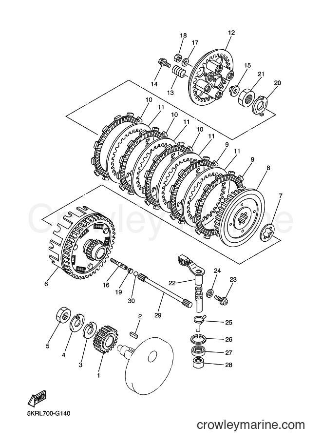 Yamaha Motors XVS250 (19D4) [010] - CLUTCH