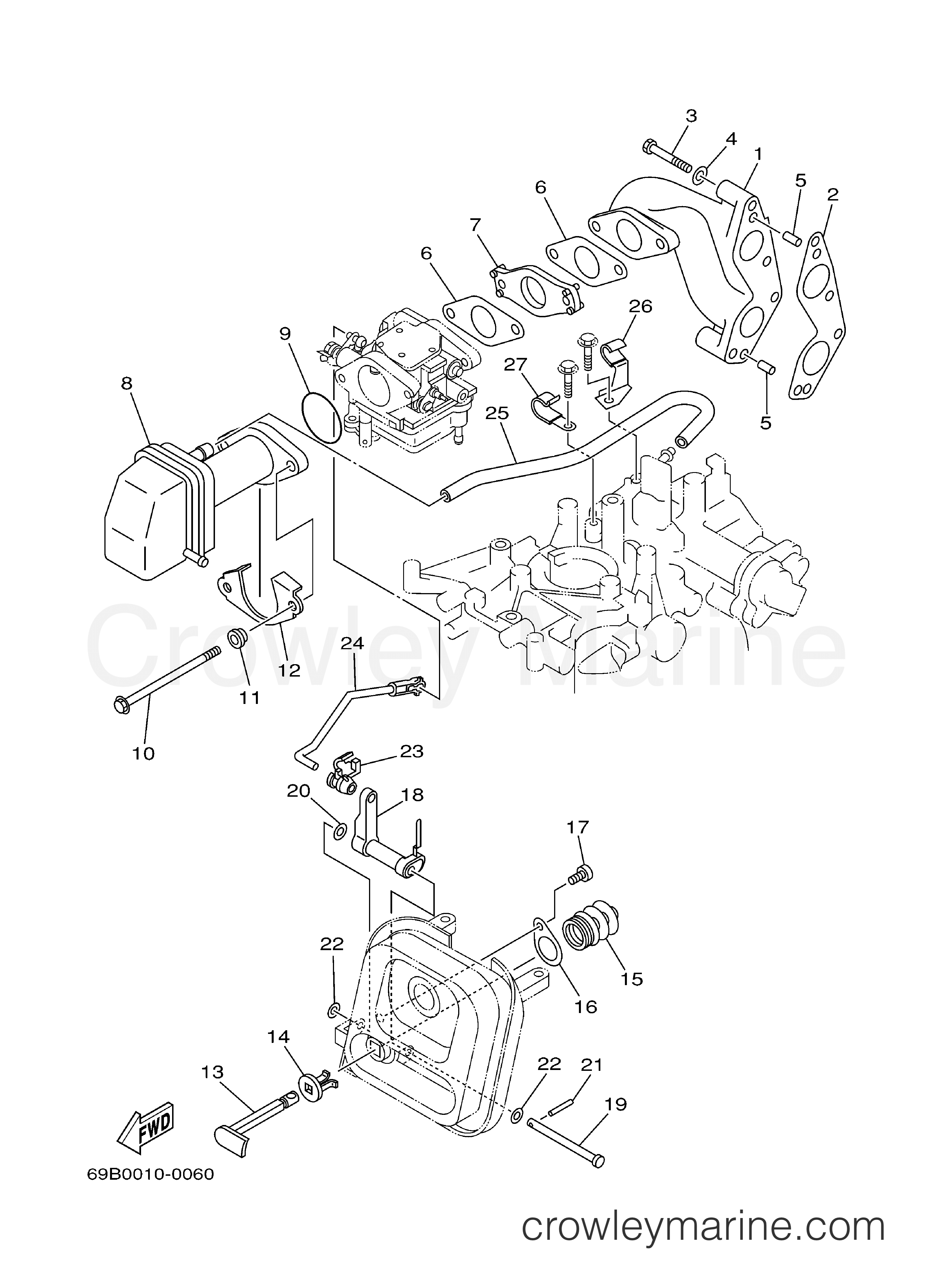Yamaha Motors F15PLRC - INTAKE