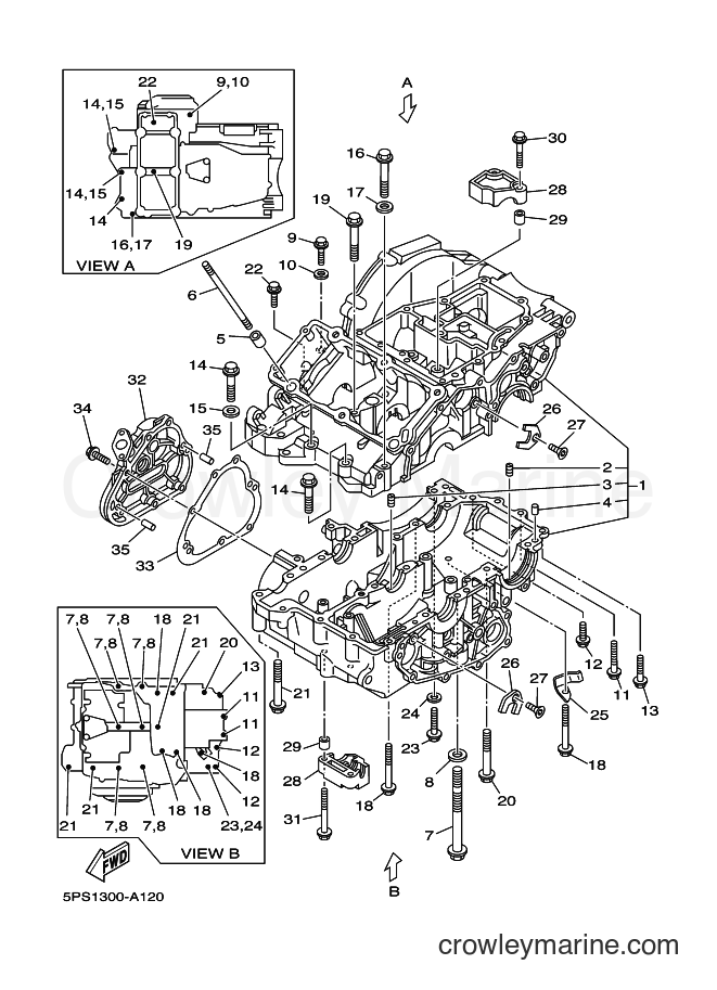 2002 Street Bike TDM900 - TDM900 (5PS1) [070] - CRANKCASE
