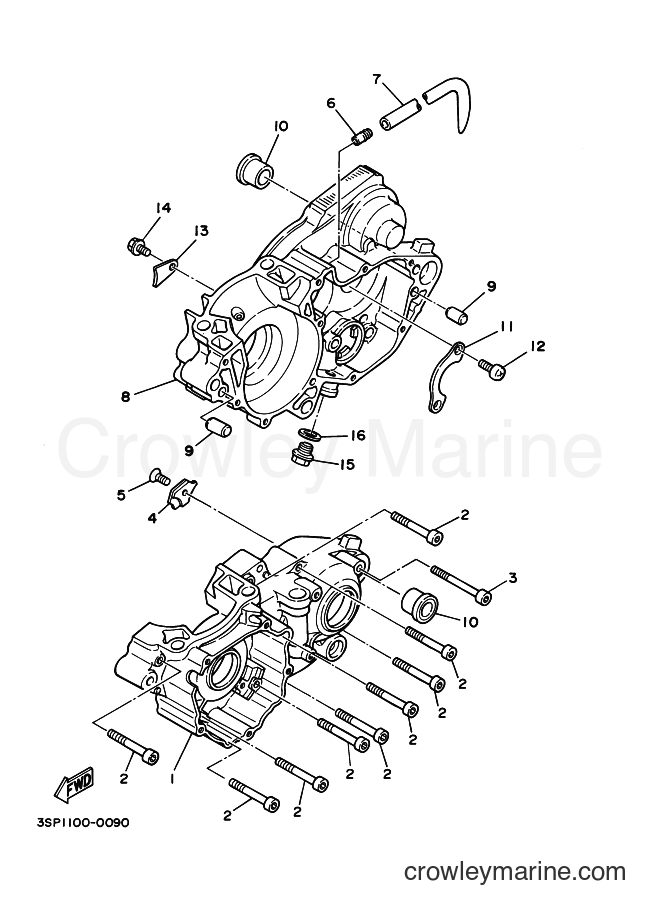 1994 Dirt Bike YZ250 - YZ250 (4JX1) [999] - CRANKCASE