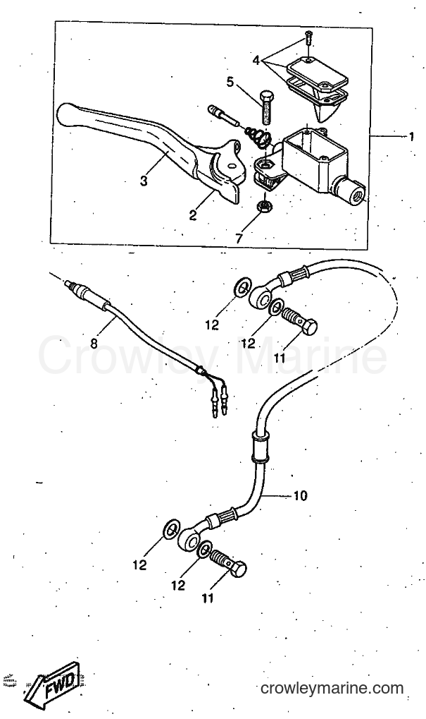 1997 Scooter YQ50 - YQ50 (5CK1) [999] - FRONT MASTER CYLINDER