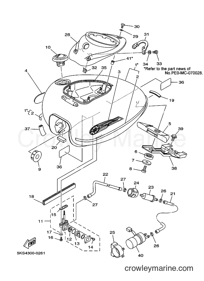 Yamaha Motors XVS1100 (5PB2) [030] - FUEL TANK