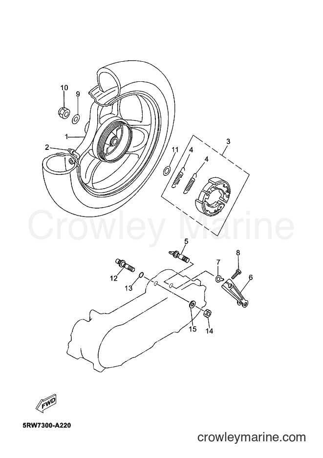 2003 Scooter CS50 - CS50 (5RW7) [080] - REAR WHEEL