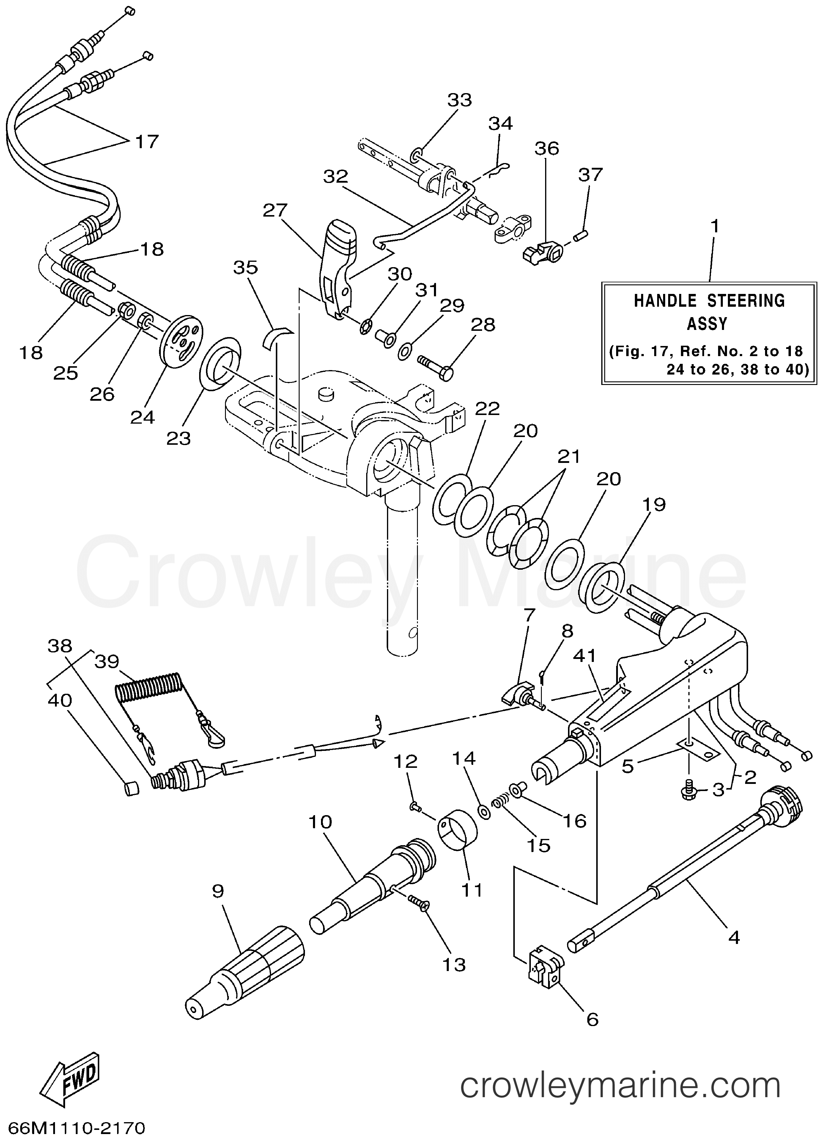 Yamaha Motors F15MLHA - STEERING