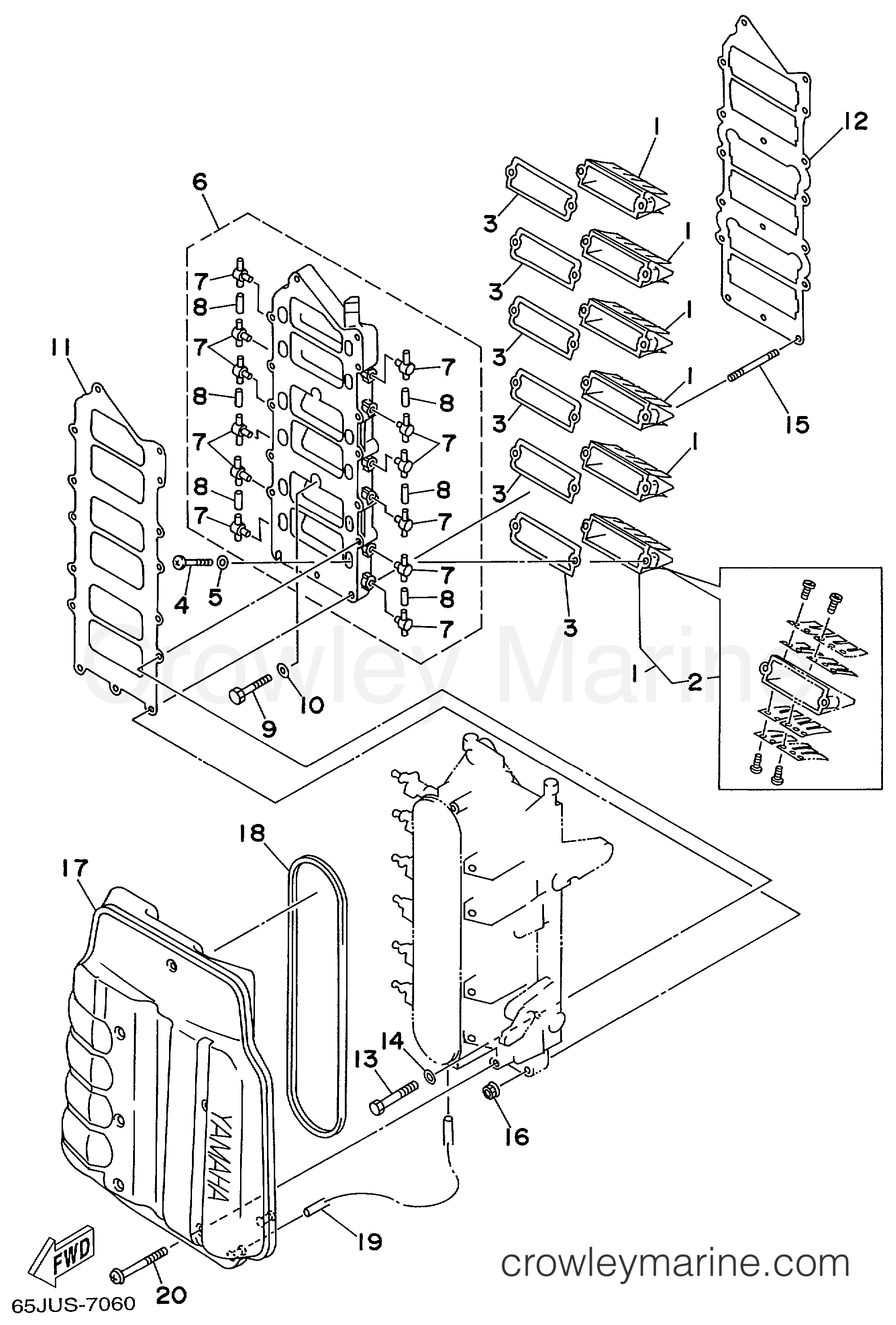 Yamaha Motors V225TLRX - INTAKE