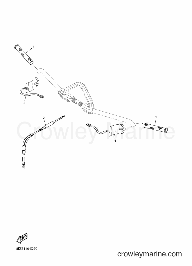 Yamaha Motors SRS10XL41 (8MD2) [010] - CONTROL CABLE