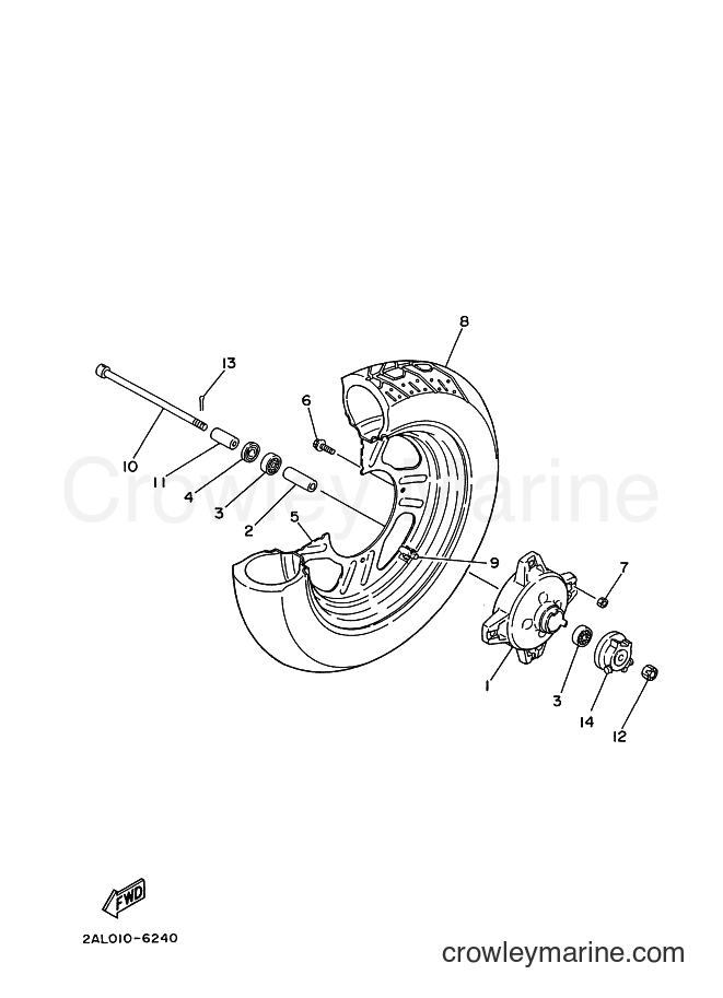 1991 Sport Bike YSR80 - YSR80 (3VU2) [010] - FRONT WHEEL