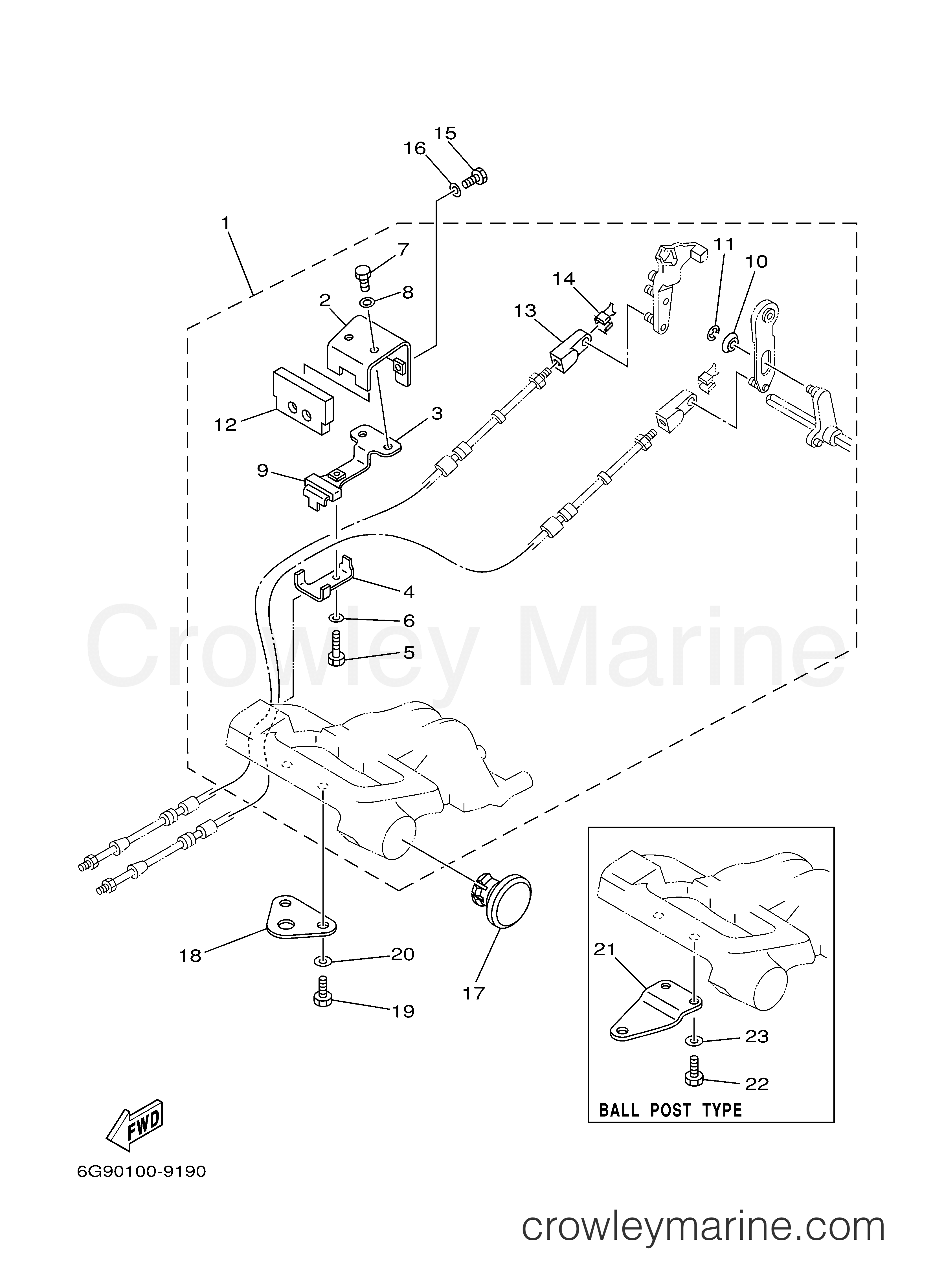 Yamaha Motors F9.9MLHX - REMOTE CONTROL ATTACHMENT
