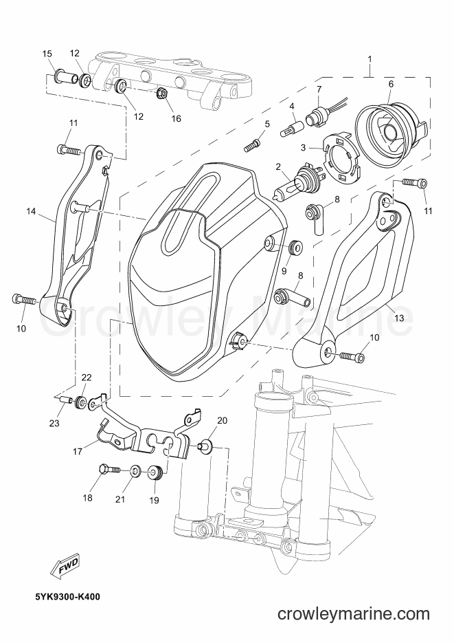2012 Street Bike MT03 - MT03 (2BF1) [020] - HEADLIGHT