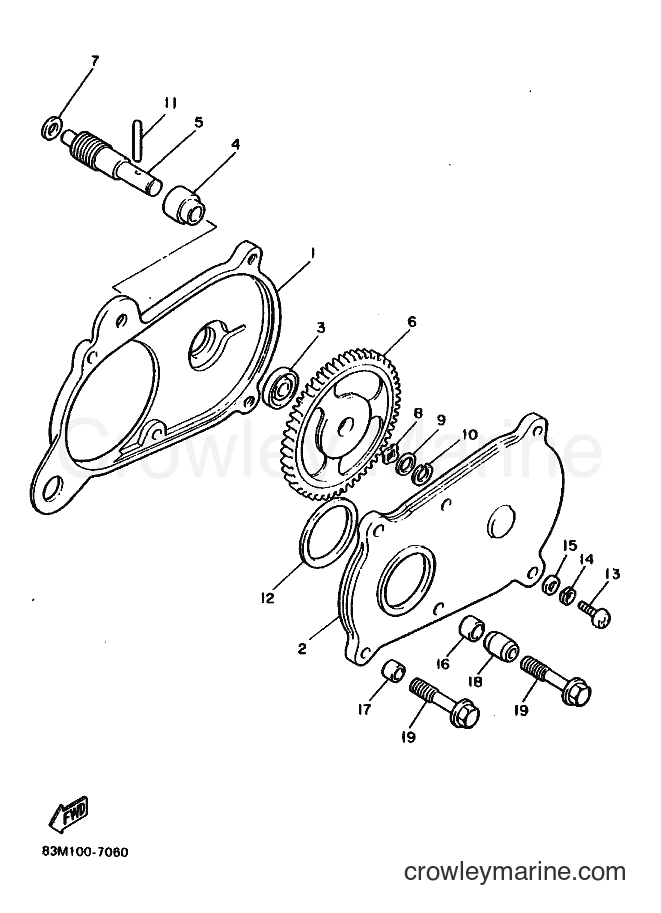 1988 Snowmobile CF300AS8 - CF300AS8 (83U0) [010] - PUMP DRIVE GEAR