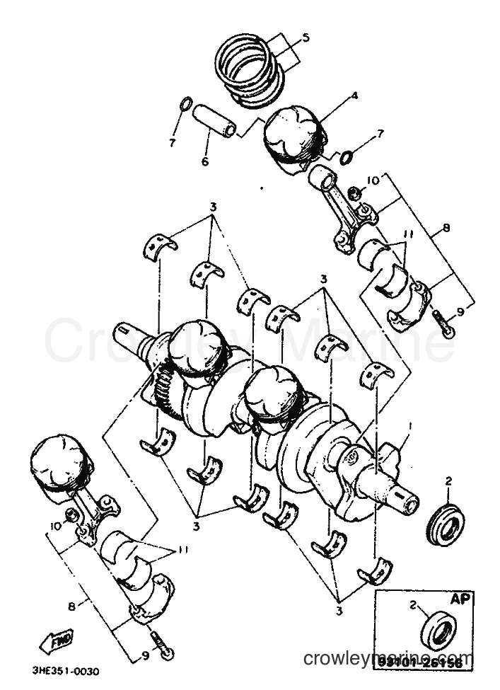 1992 Sport Bike FZR600 - FZR600 (3HEA) [999] - CRANKSHAFT & PISTON