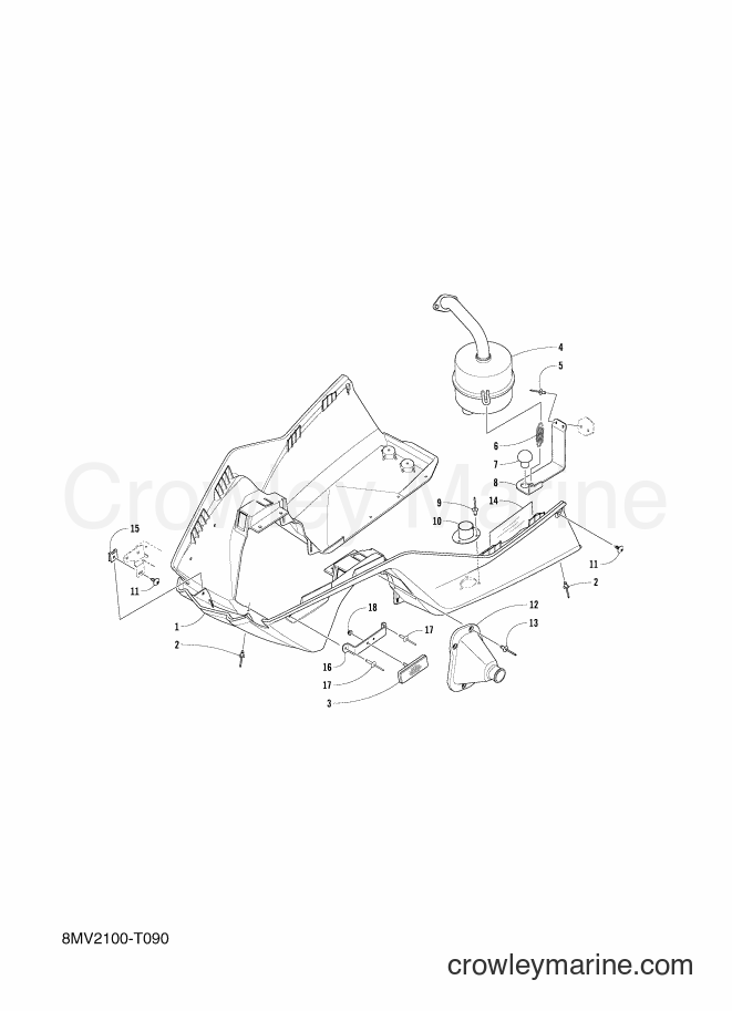 2018 Snowmobile SRX120 - SRX120 (8MV2) [010] - EXHAUST